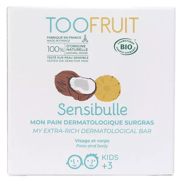 Sabonete Líquido Infantil Toofruit, Dermatologicamente Testado, Extra Rico, Abacaxi e Coco, Orgânico, 85g