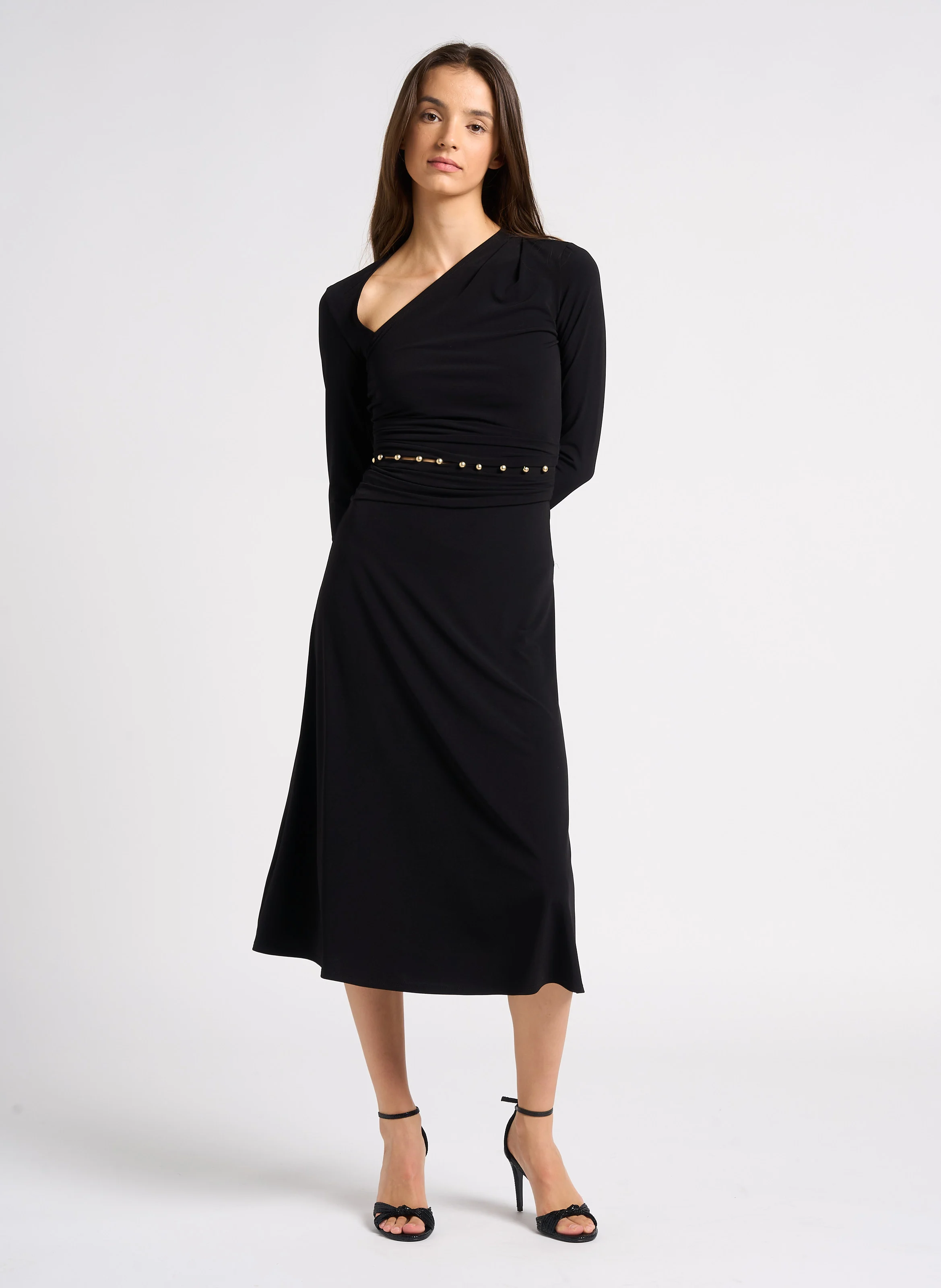 JOYCE - Robe longue cintrée| Noir