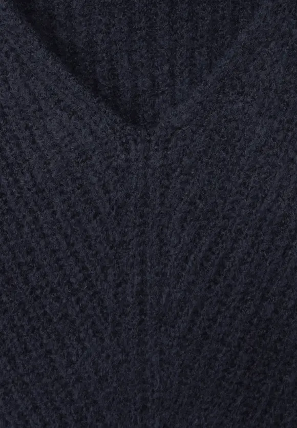 Pullover im Grobstrick - deep blue