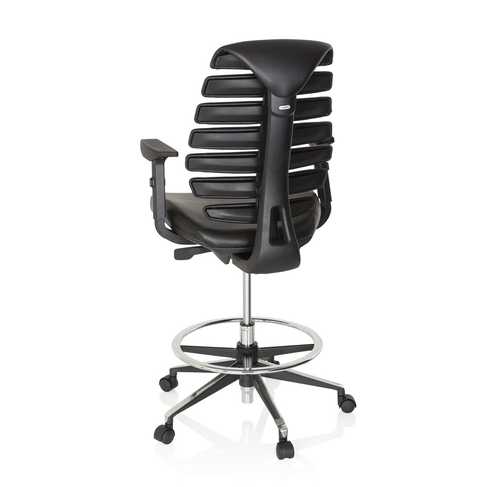 Counterstuhl ERGO LINE II WORK Leder mit Armlehnen (höhenverstellbar) hjh OFFICE