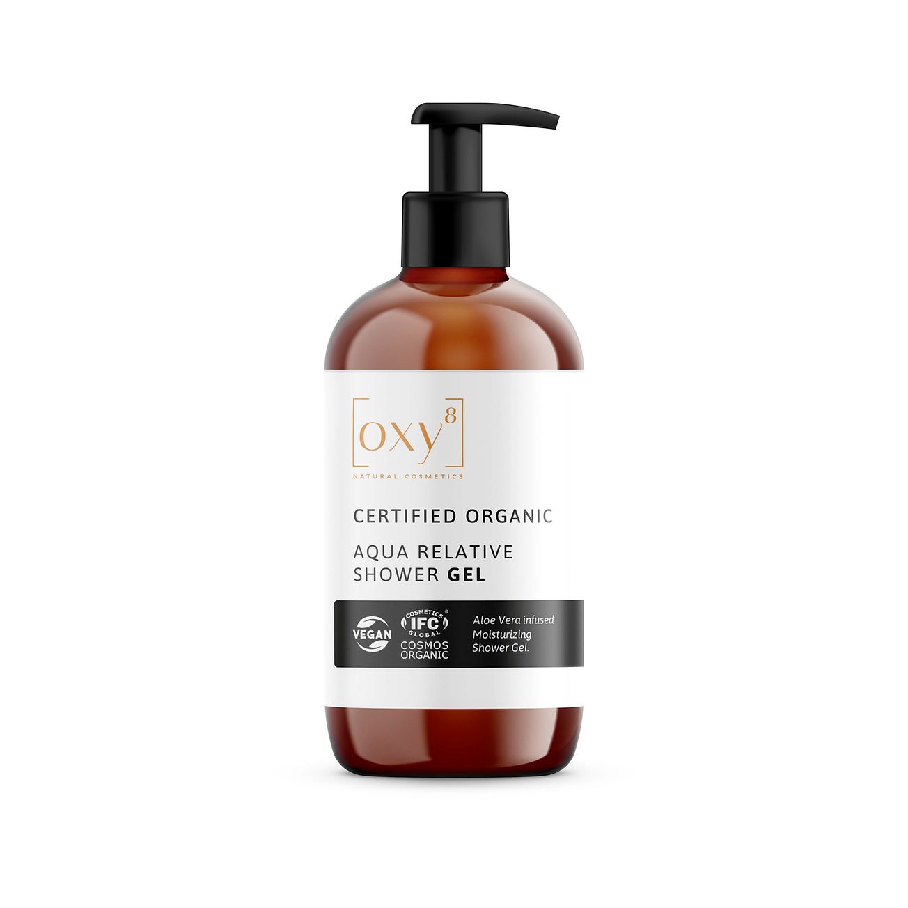 oxy8 Naturkosmetik AQUA RELATIVE SHOWER GEL – Pflegendes Duschgel. Beruhigt Hautprobleme