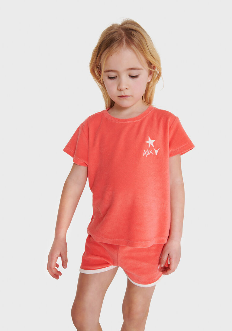 ALIX MINI koraal alix mini shorts kids knitted terry shorts