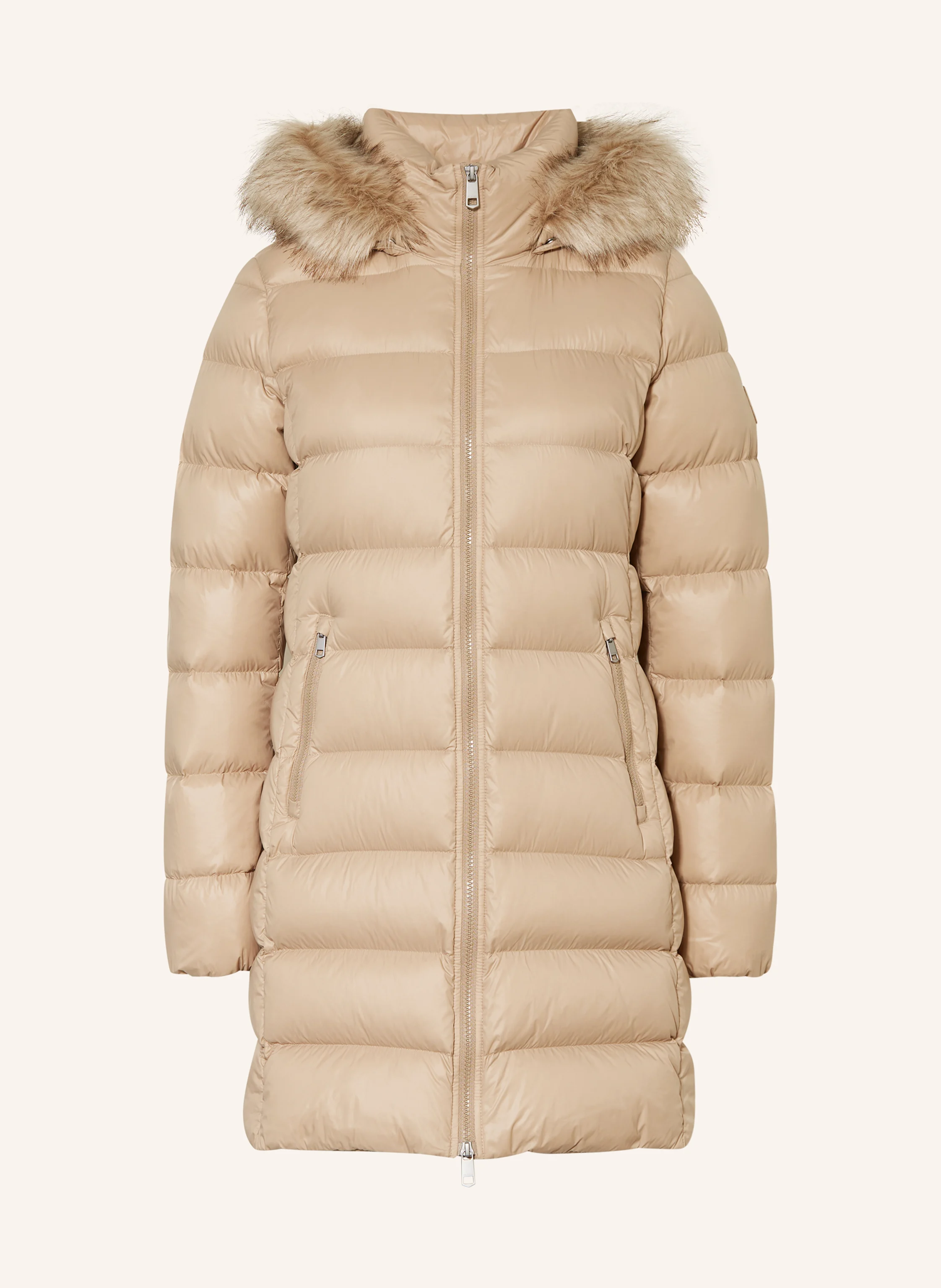 TOMMY HILFIGER Daunenmantel GLOSS DOWN TYRA mit Kunstpelz
