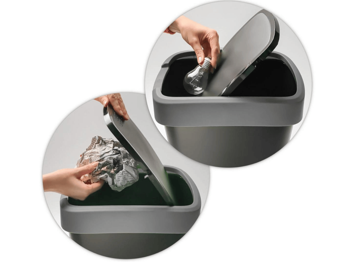 Rotho Twist 25 liter afvalbak - Silver