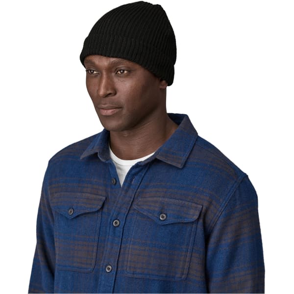 Bonnet ski PATAGONIA FISHERMANS ROLLED BEANIE BLACK