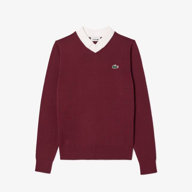 Pull Golf en coton Pima Pullovers - Rouge - Lacoste - Femme