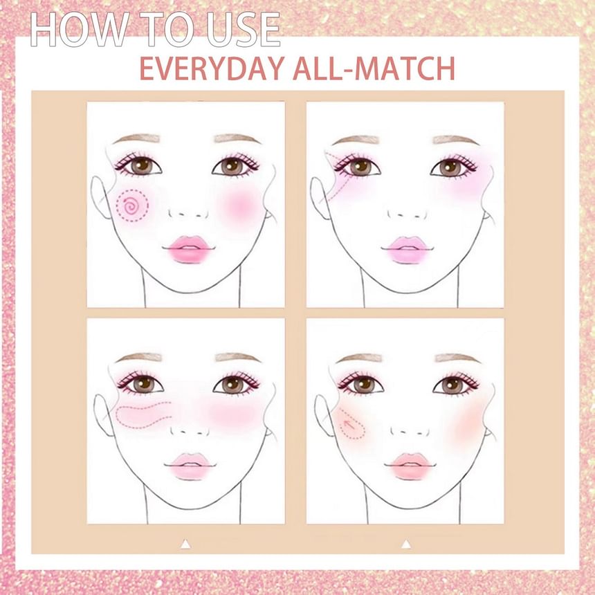 BEAUTY GLAZED - 6 kleuren blushpalet