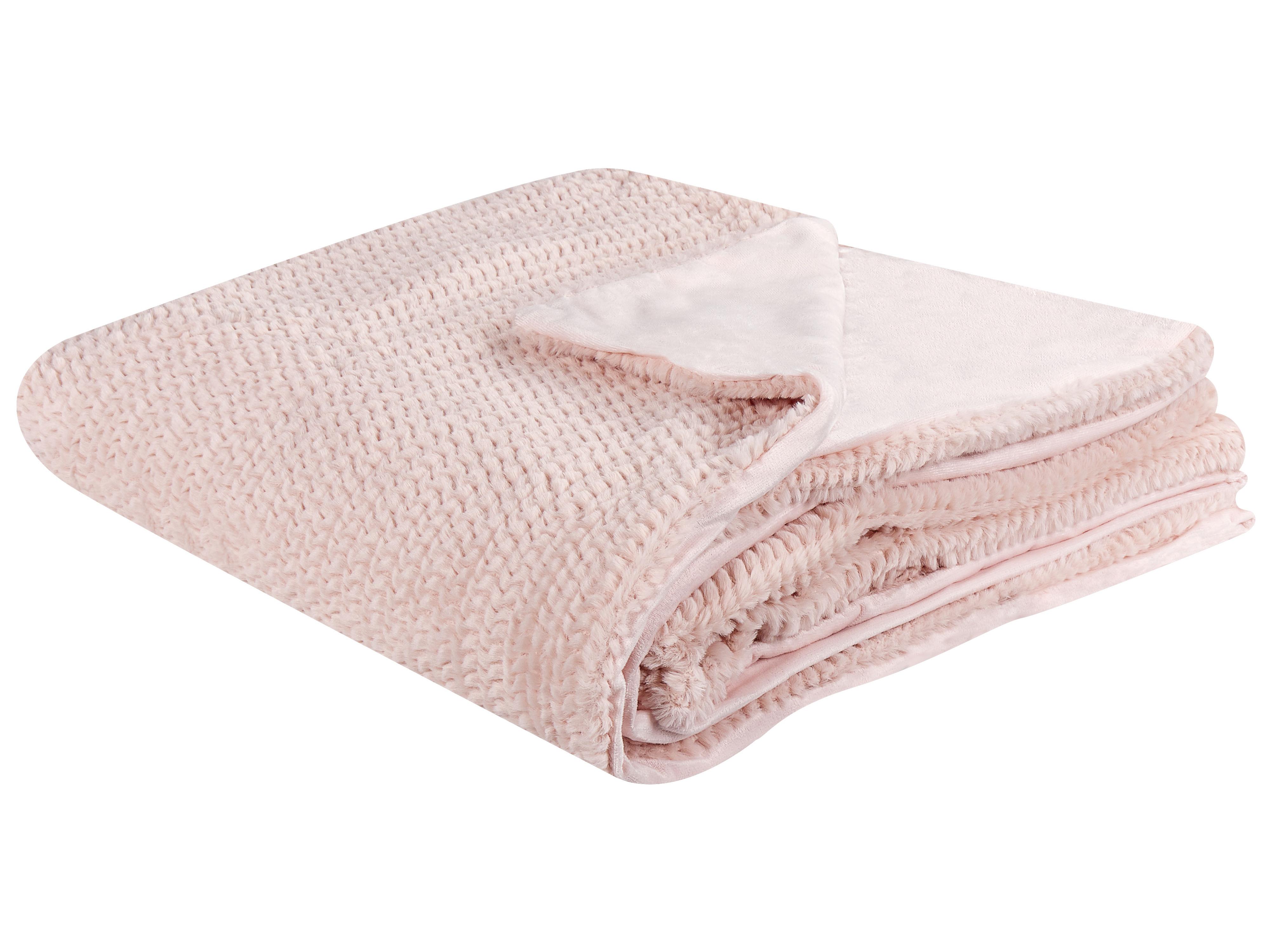 Plaid BJAS 200 x 220 cm Pastelroze