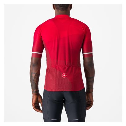 Maillot Manches Courtes Castelli Orizzonte Rouge