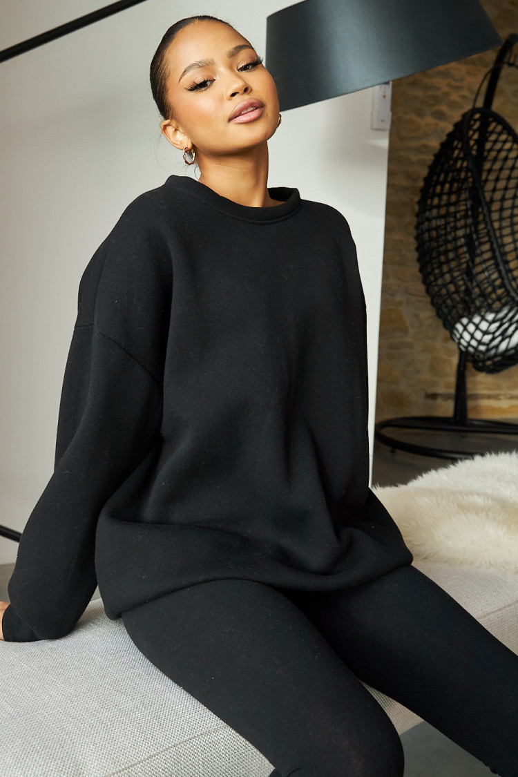 Ensemble 2 pièces sweat + legging noir
