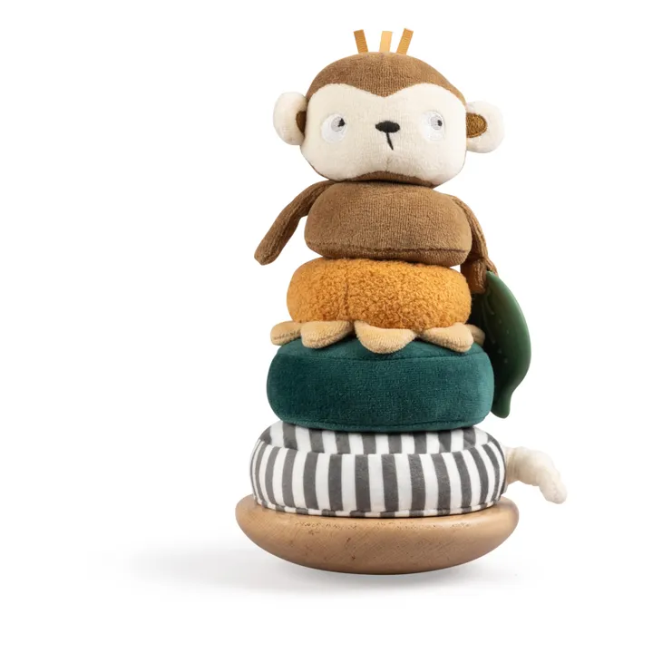 Sebra Singe à empiler doudou et bois
