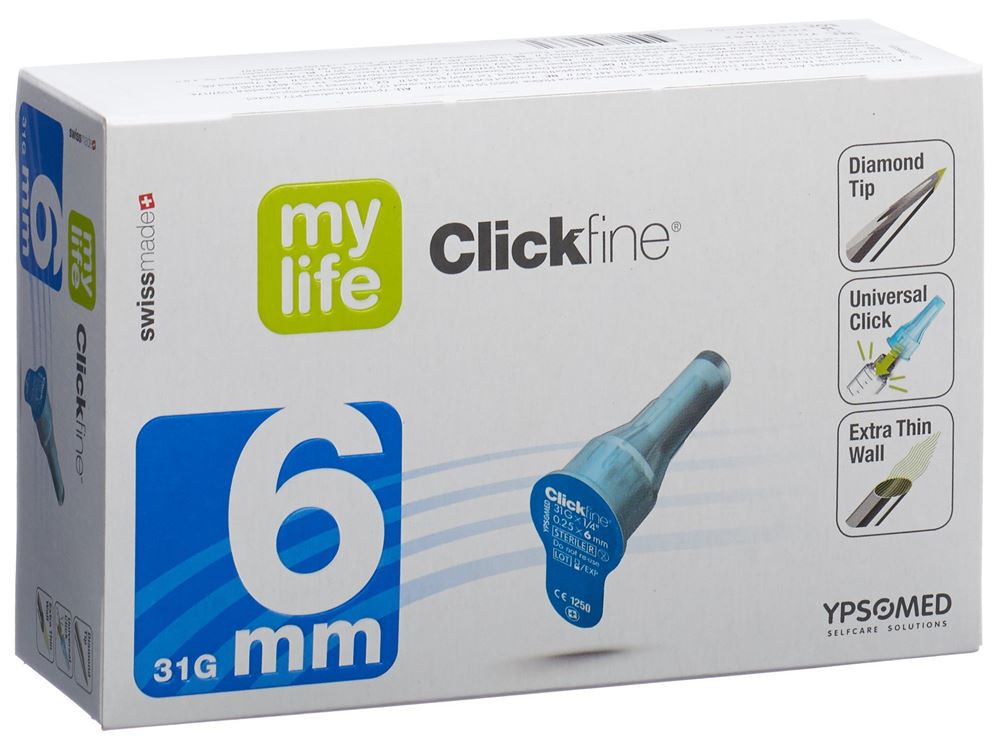 MYLIFE Clickfine Pen Nadeln<br>100 Stück, 6mm 31G