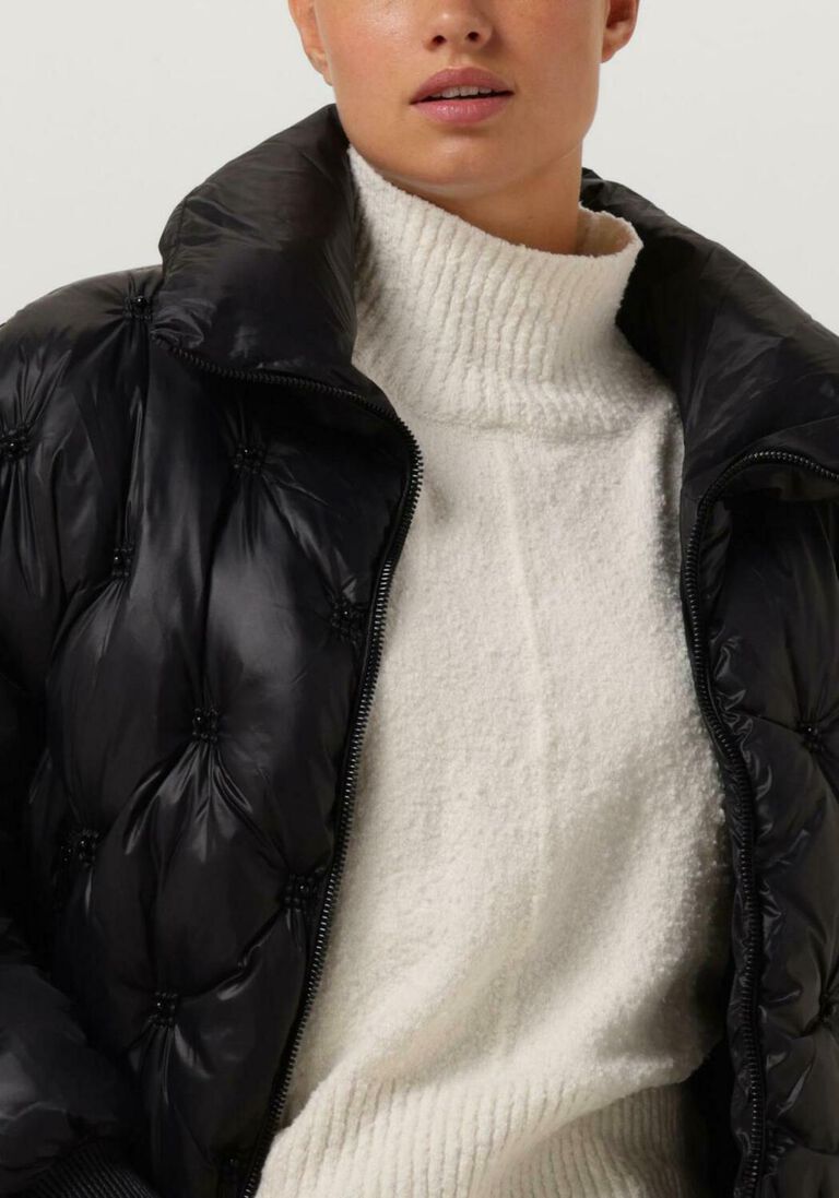 GUESS zwarte guess gewatteerde jas perla embellished puffa