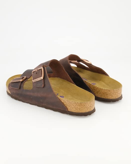 Birkenstock Arizona Weichbettung Pantoletten in Braun