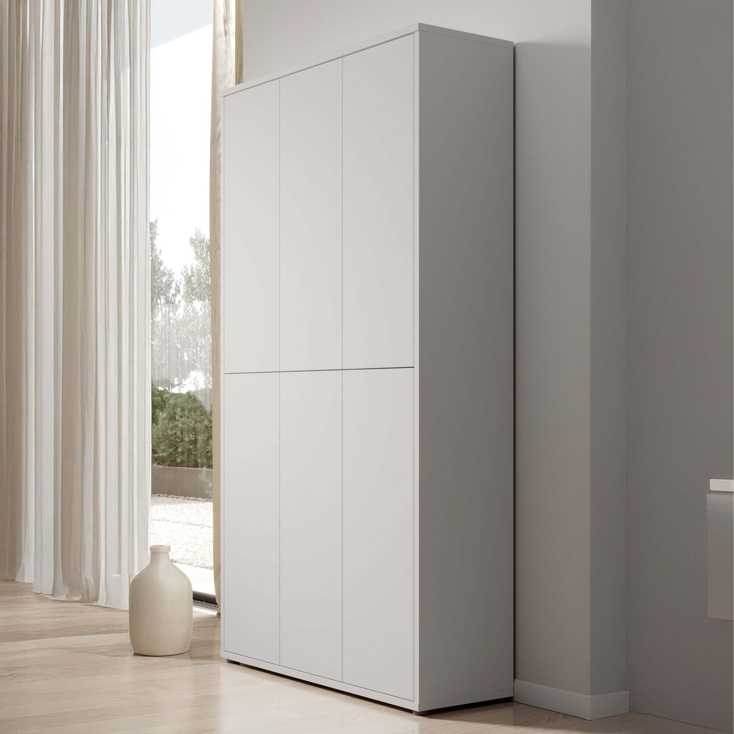 Meubella - Schoenenkast Amber - Lichtgrijs - 109 cm