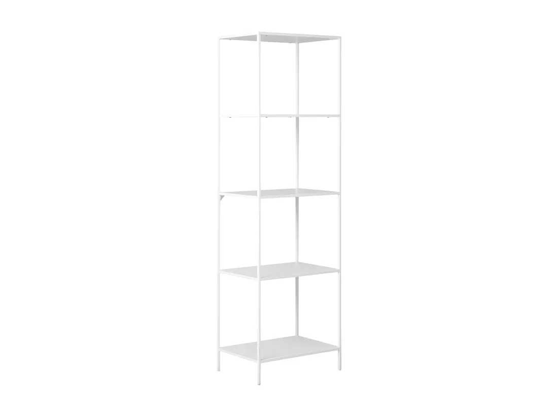 Vita - Etagère en bois et métal blanc 51x170cm - Blanc
