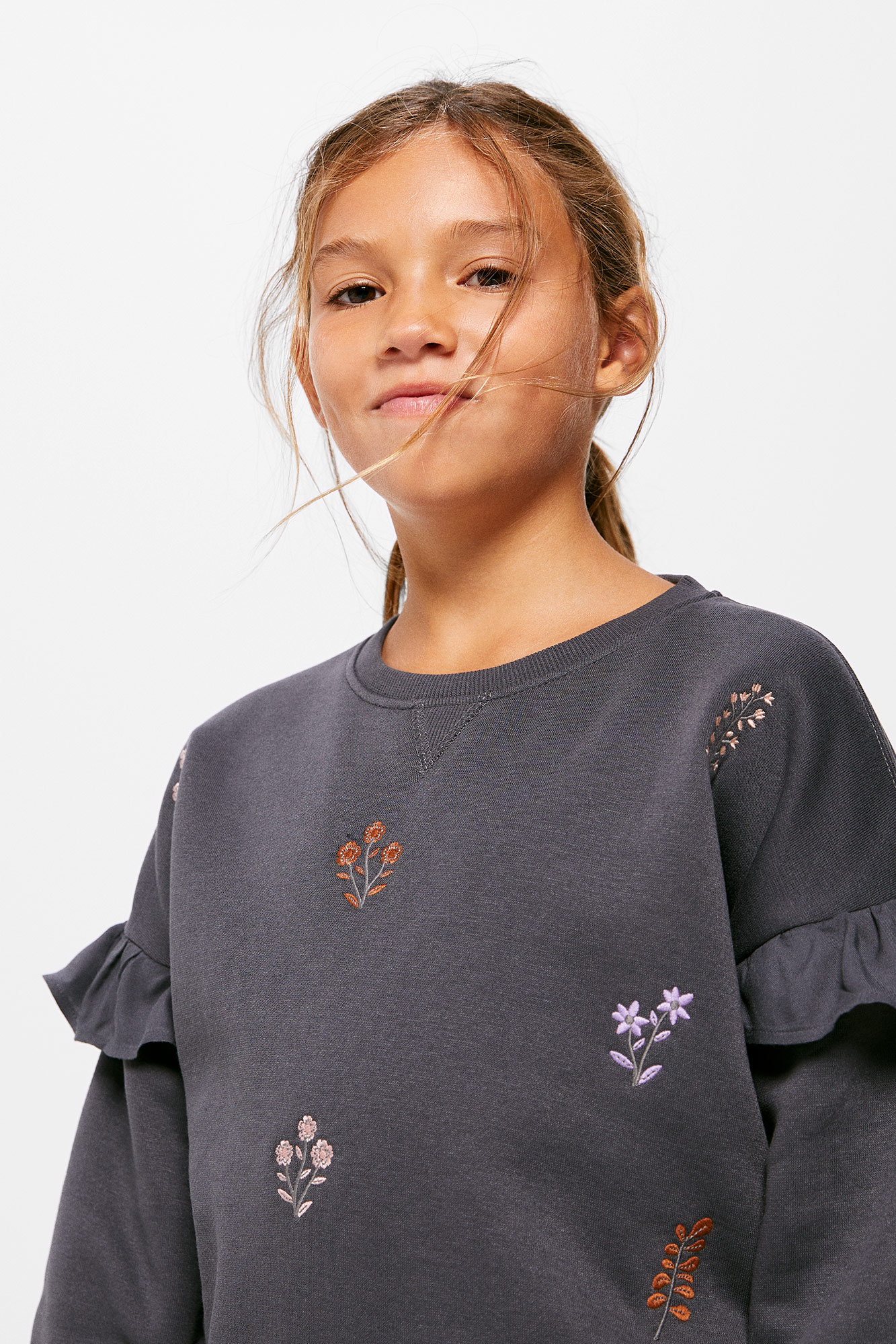 Moletom floral para meninas
