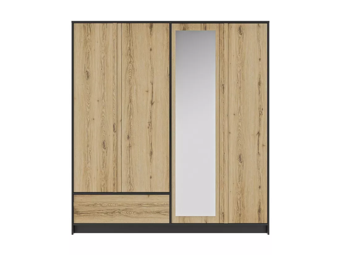 Armoire 4 portes et 1 tiroir MIMIZAN L197 cm - Fabrication Française