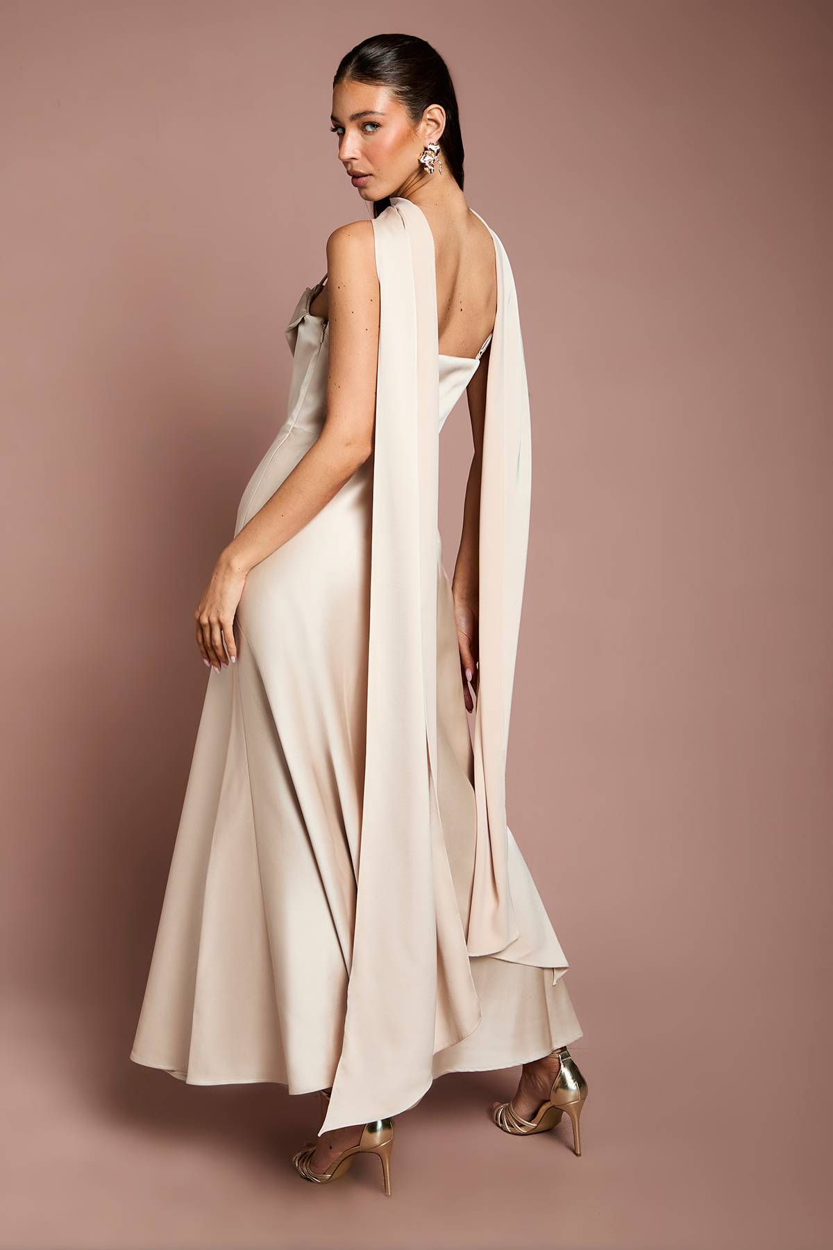 Coast Foulard En Satin Champagne