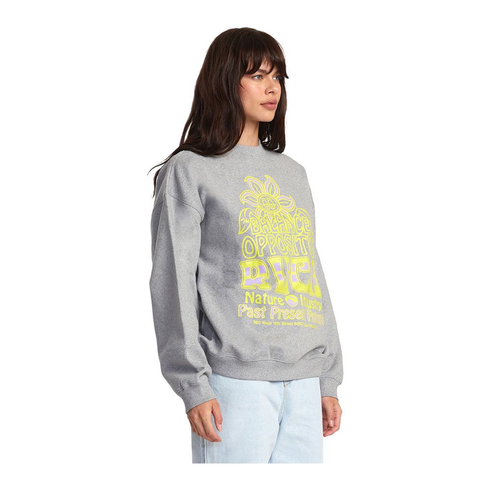 Rvca POSITIVE GROWTH - Sweat Femme heather grey