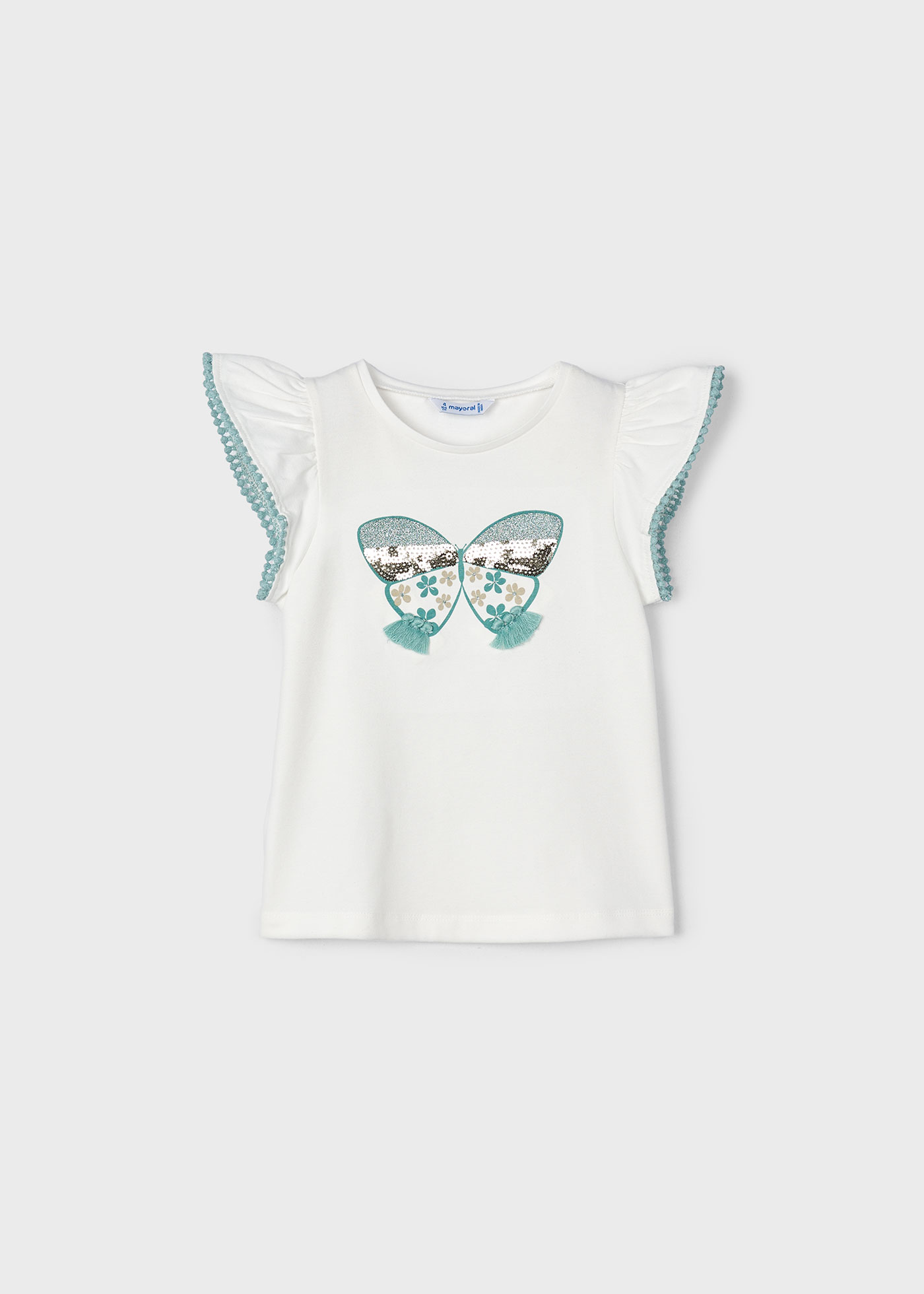 Camiseta Better Cotton com apliques para meninas