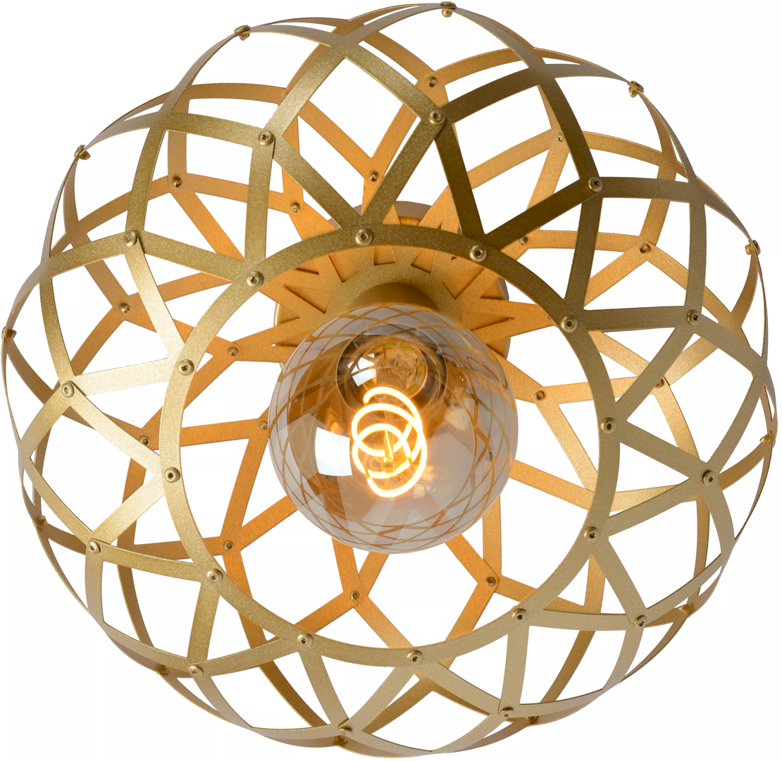 Lucide   Wolfram Goud Plafondlamp