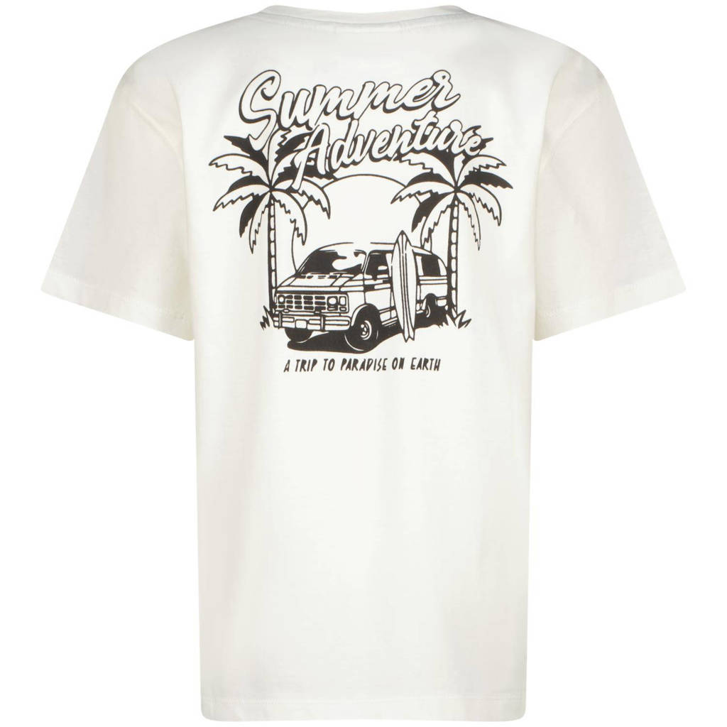 Vingino T-shirt Hatsa met backprint offwhite