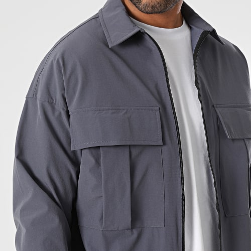 Ensemble Veste Zippée Et Pantalon Cargo 10701336 Gris Anthracite