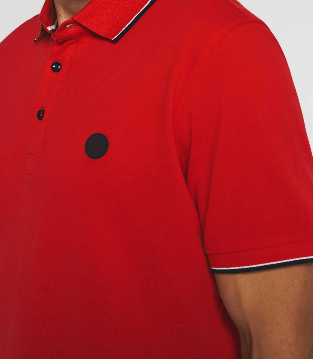 Polo manches courtes rouge 