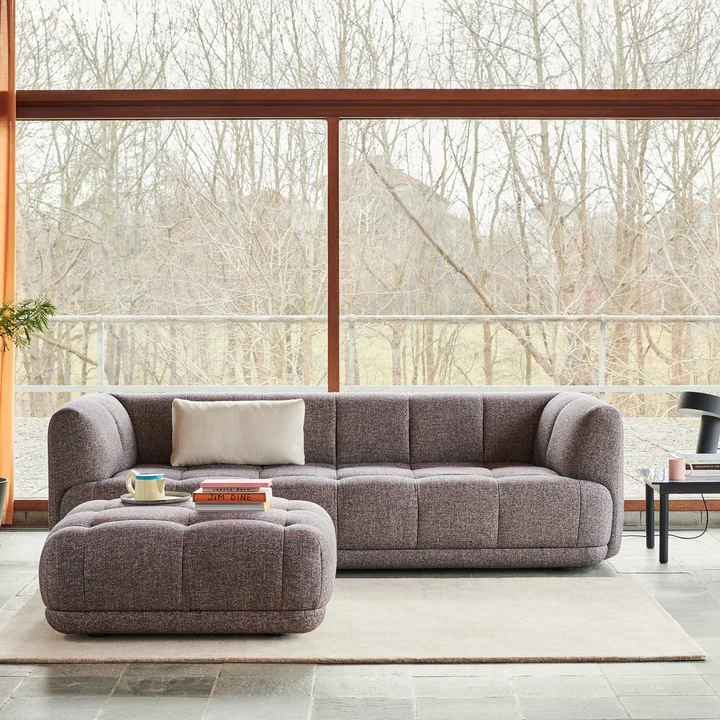 HAY - Quilton 3-Sitzer Sofa, Flamiber cream