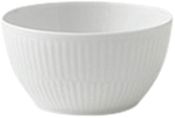 Royal Copenhagen Hvid Riflet 15 cl. sukkerskål Hvid