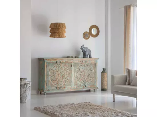 Éléphant décoratif en magnésie gris 35x26x40h