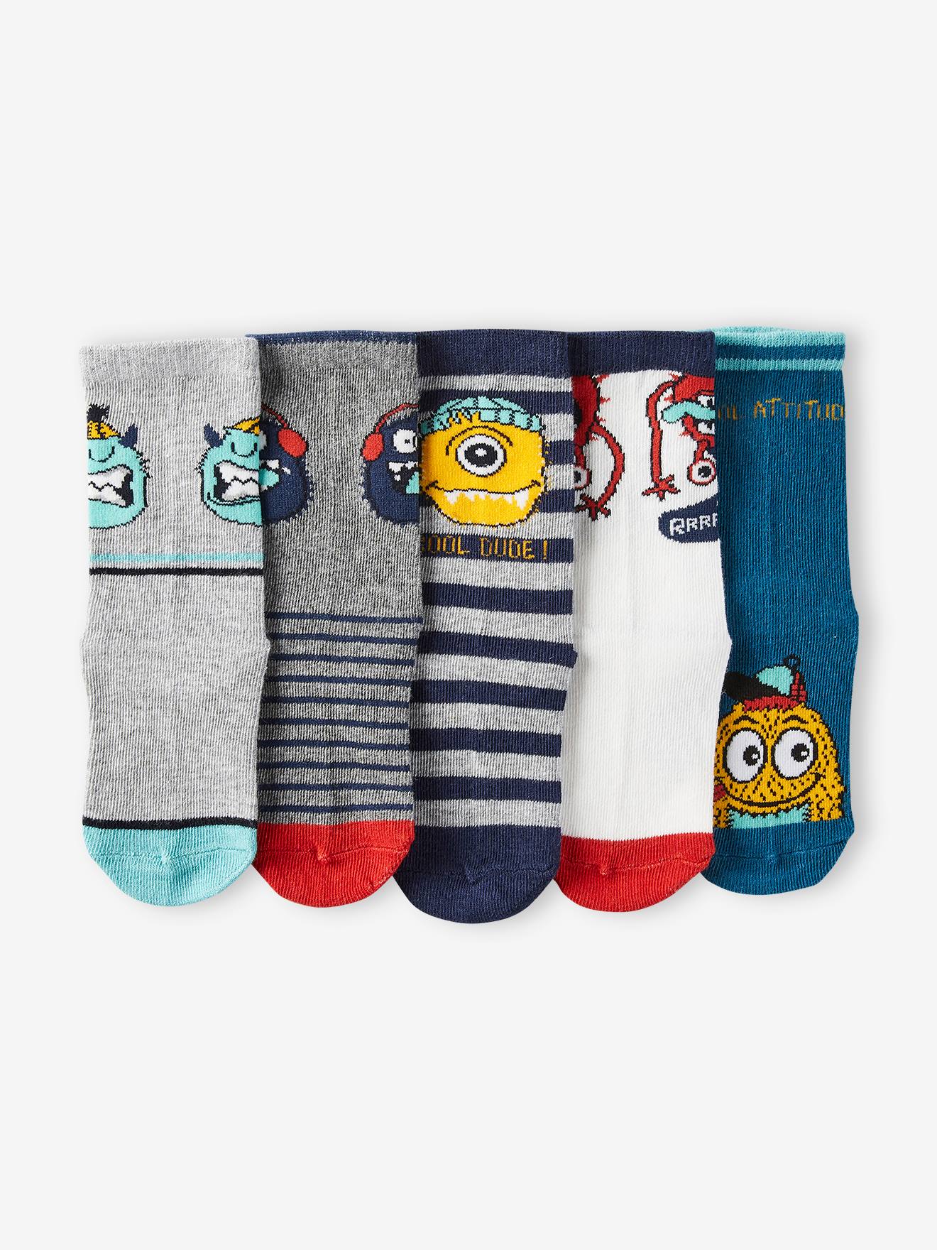 Pacote com 5 pares de meias 