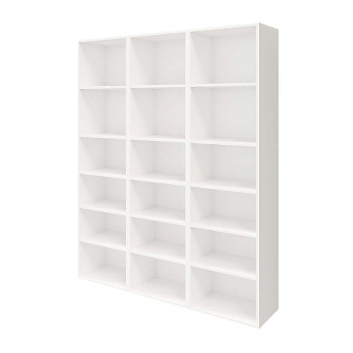 Meuble de rangement blanc avec portes battantes vitrées GoodHome Atomia H. 187,5 x L. 150 x P. 37 cm