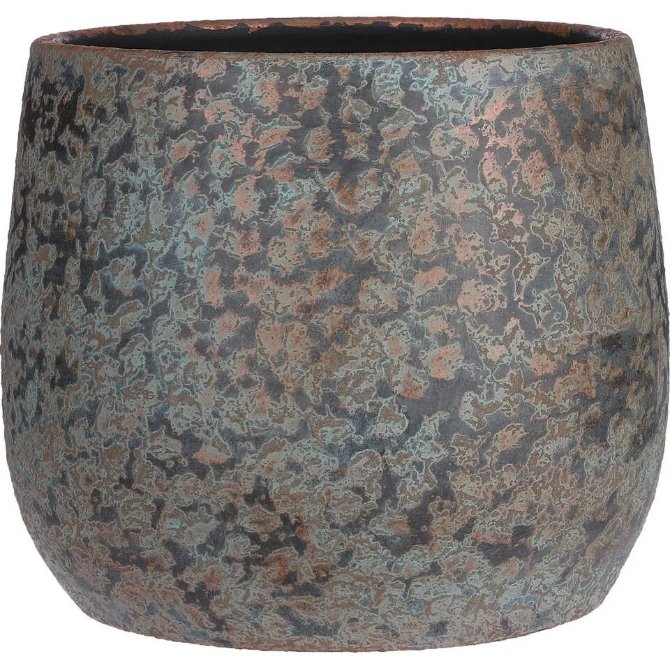 Mica Decorations Bloempot - keramiek - koper - D31 xH38 cm