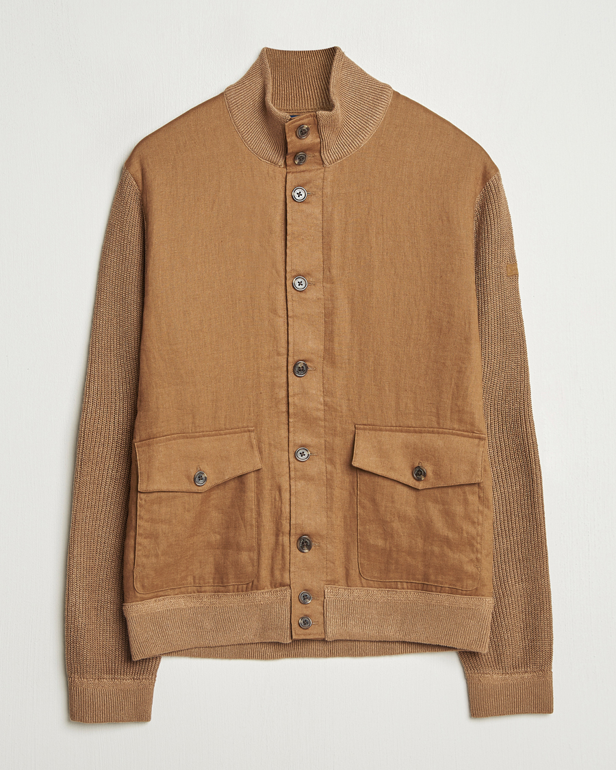 Polo Ralph Lauren Linen Skeet Jacket Brown Linen Combo
