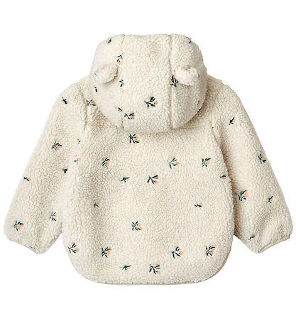 Liewood Fleecejakke - Mara - Peach/Sandy Embroidery