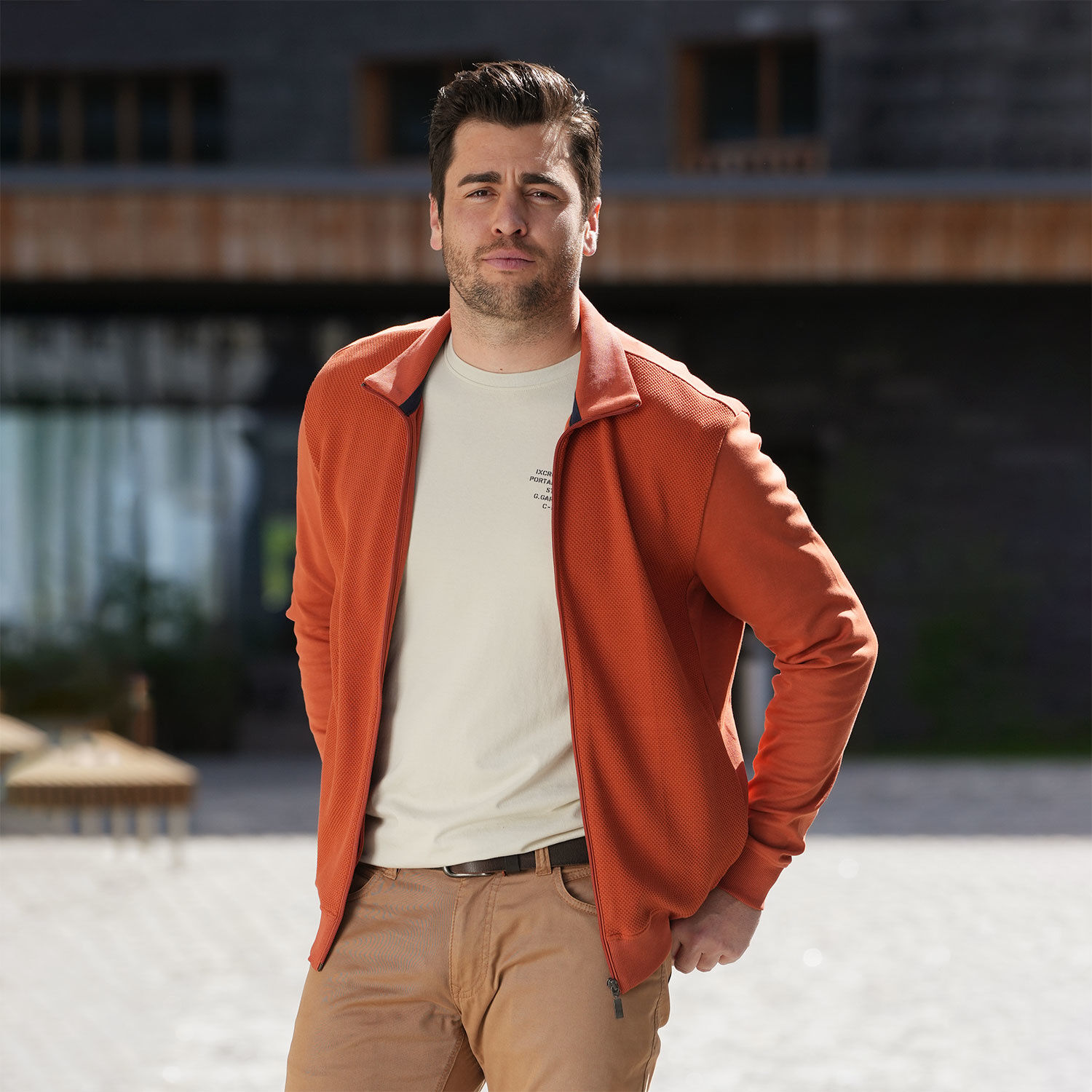 Sweat-Jacke aus Baumwolle
