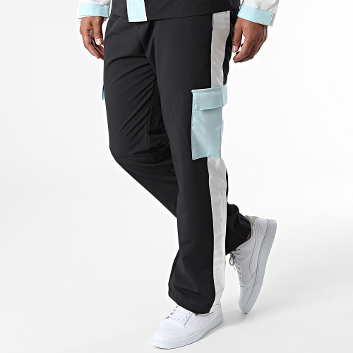 Ensemble Cargo KL-2096 Noir Vert Menthe Blanc