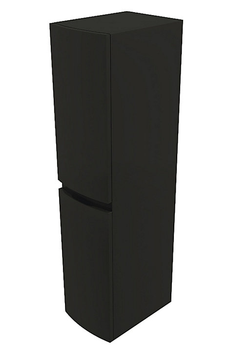 Colonne de salle de bain graphite mat Vague 30 cm