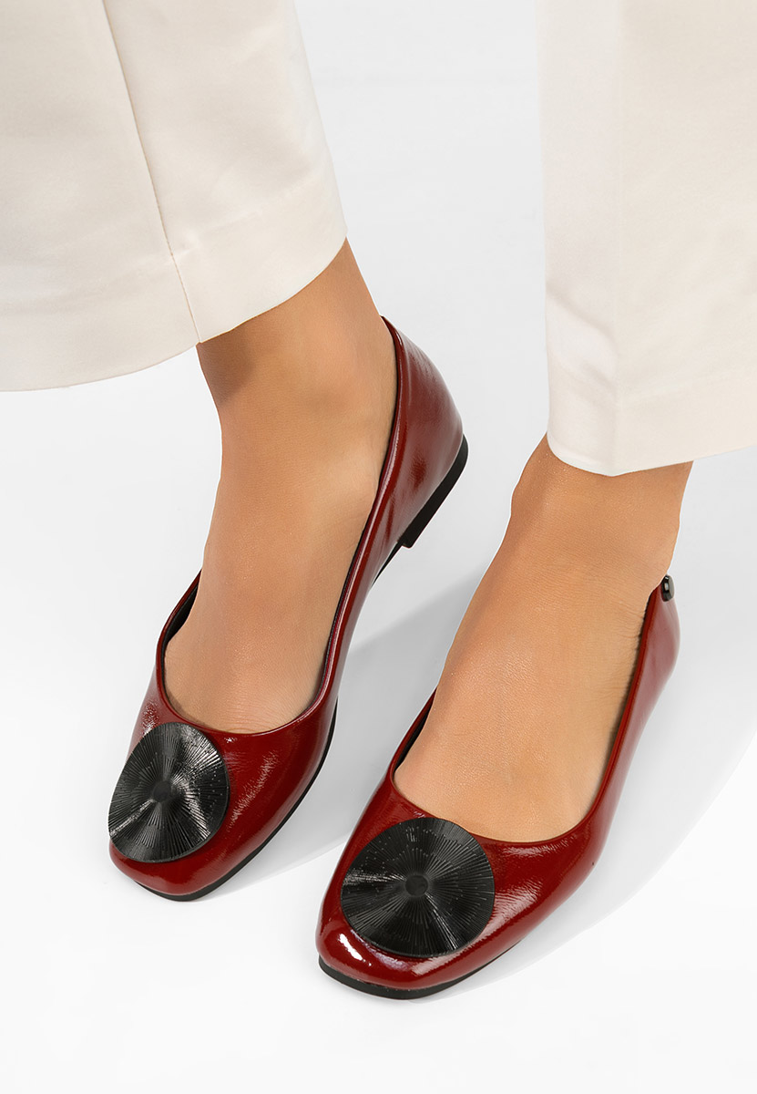 Ballerines femme bordeaux Katrineia
