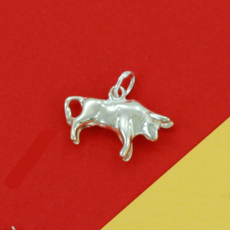 Pendentif taureau en entier - Argent massif 925/1000