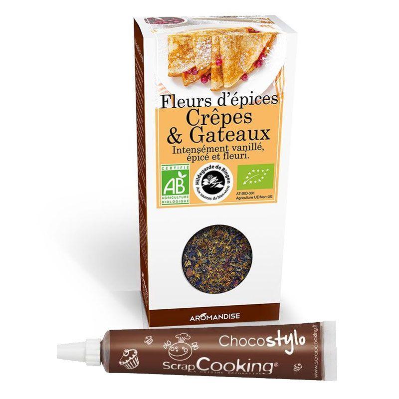 Fleurs d'épices Crêpes et gâteaux + Stylo chocolat Youdoit