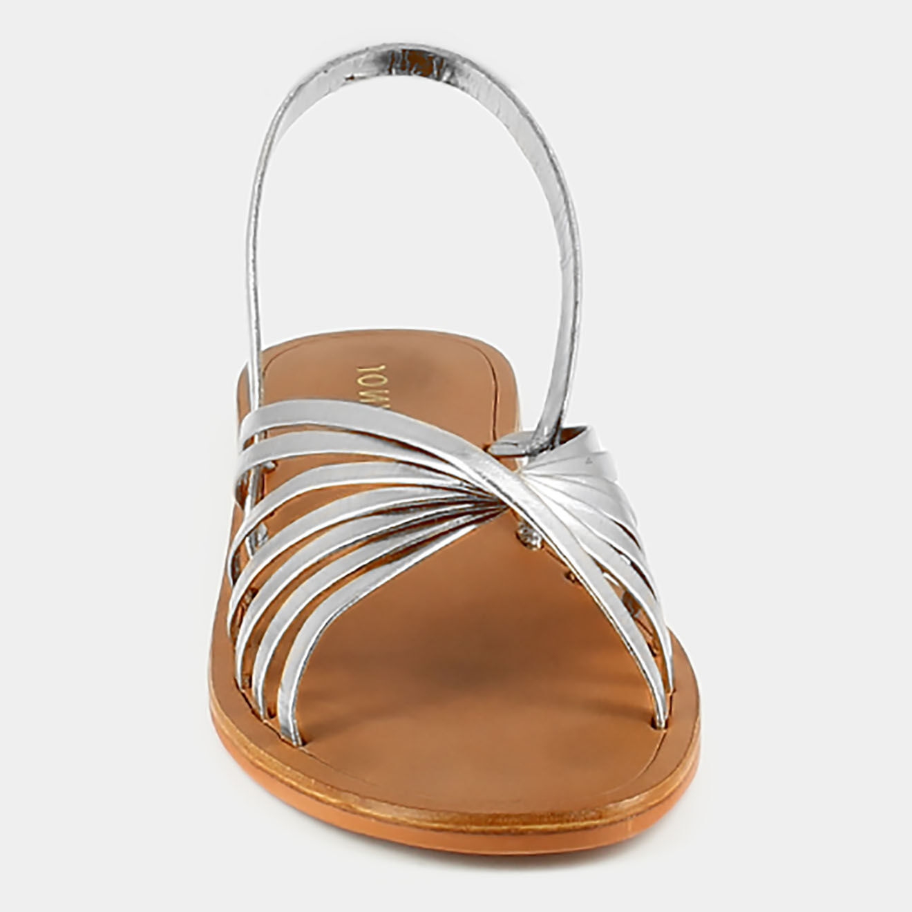 Jonak Sandales en Cuir Wrap argentées