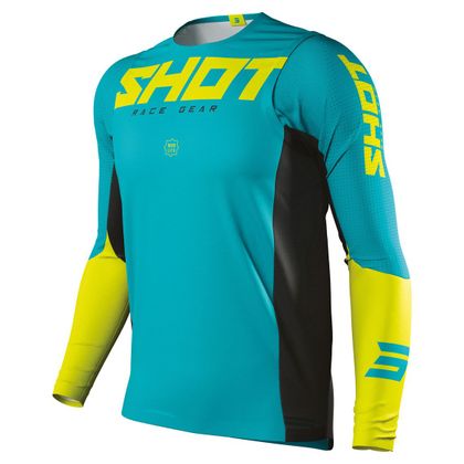 Maillot cross Shot AEROLITE AIRFLOW - LIME 2021 - Jaune / Bleu