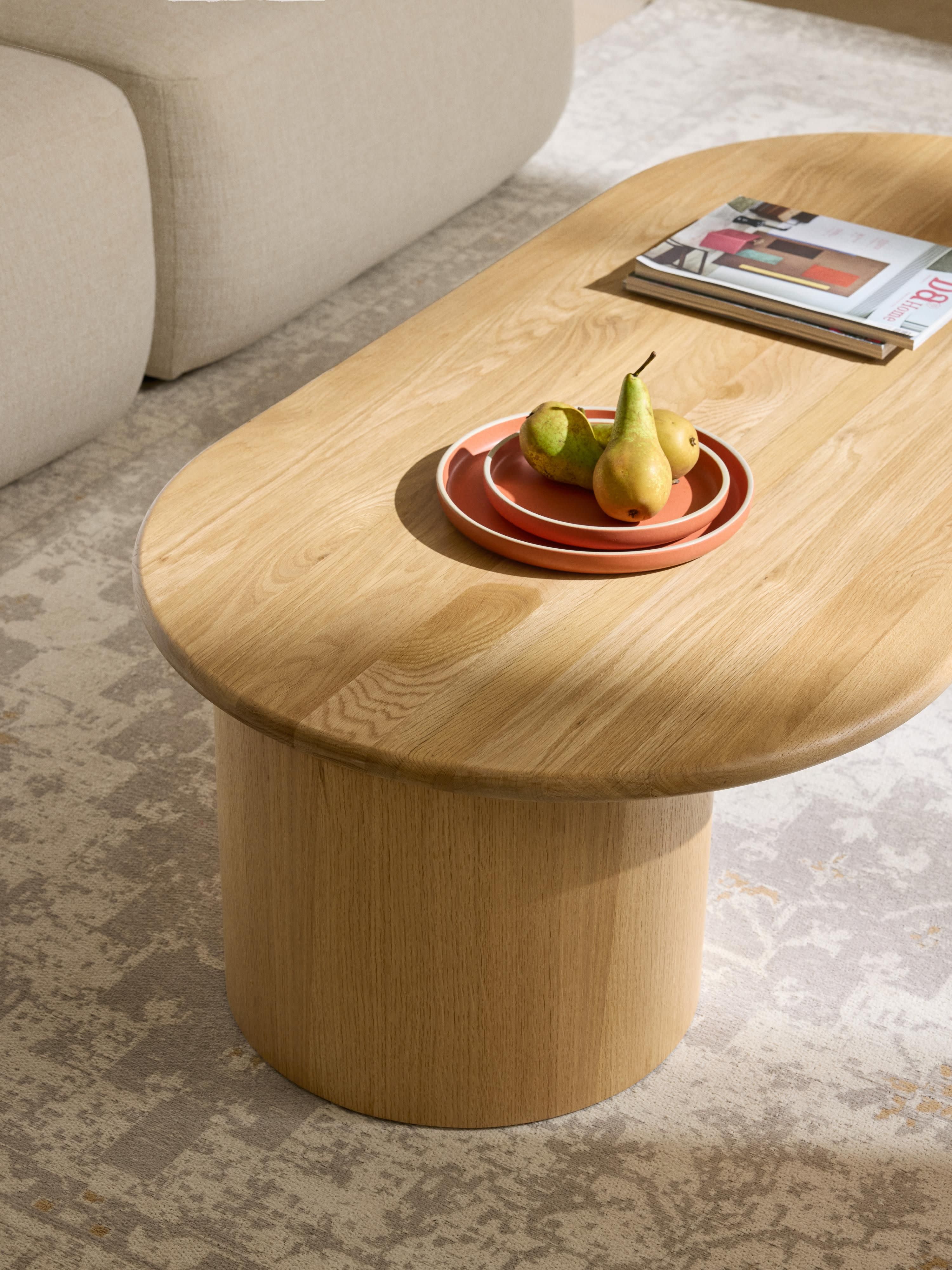 Ovale salontafel Didi van eikenhout