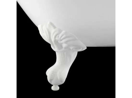 Baignoire sur pieds en fonte PLYMOUTH Blanche 190 cm Pieds chromés