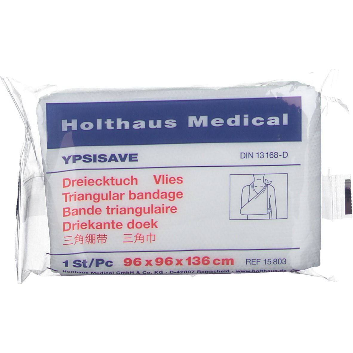 YPSISAVE Dreiecktuch Vlies 96 cm x 96 cm x 136 cm