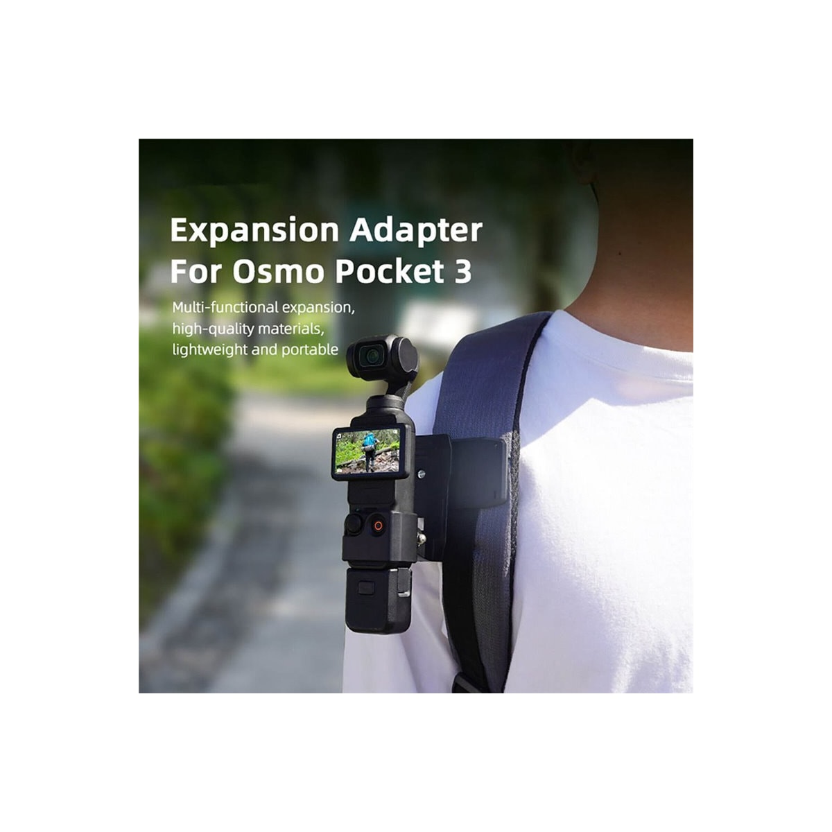 BRDRC utvidelsesadapter med klemme til DJI Osmo Pocket 3