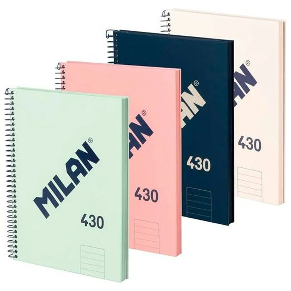 Milan Cahier à Spirale Multicouleur A4